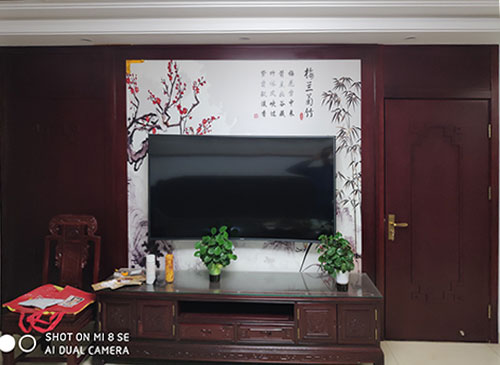 深圳中式家庭装修电视柜效果展示